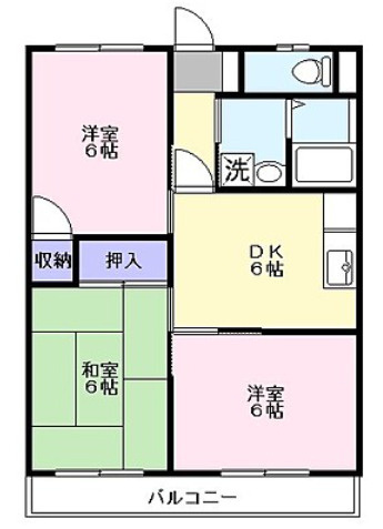 内野ハイツの間取り