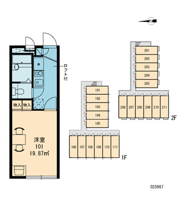 【区画図】 | レオパレスニュー猪名寺 