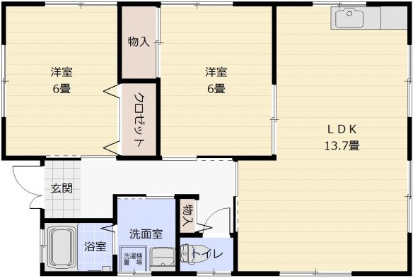 北町戸建の間取り