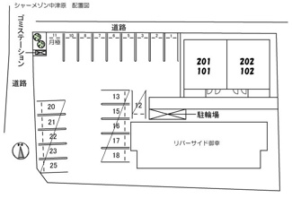 【区画図】 | シャーメゾン中津原