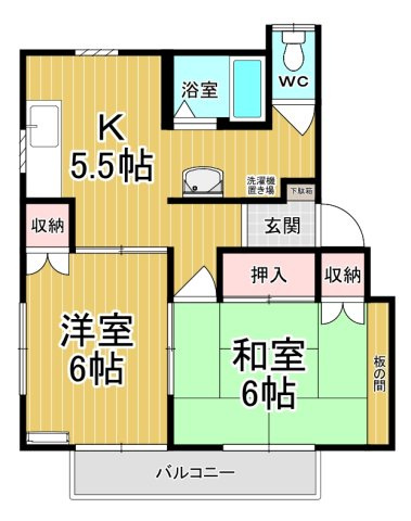 【間取り】 | グリーンガーデン No.7 | 休日は畳のお部屋でゴロゴロできます。