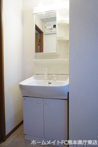 熊本市南区田迎５丁目のアパートの独立洗面台