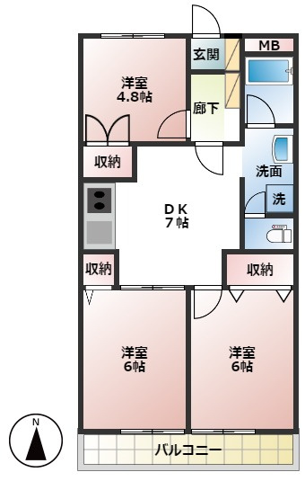 【間取り】 | グリーンハイツ小平