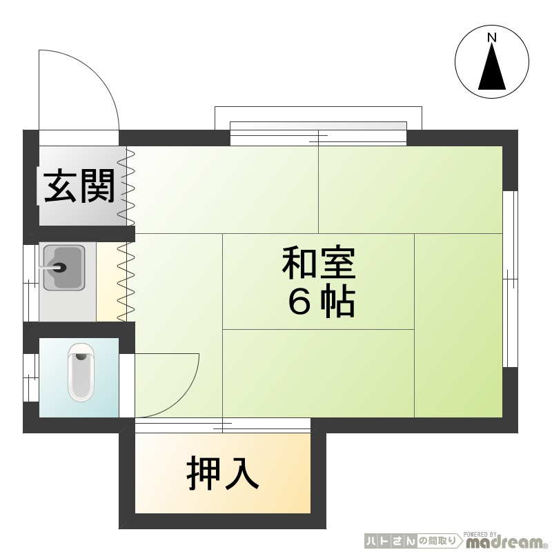 足立区足立４丁目のアパートの間取り