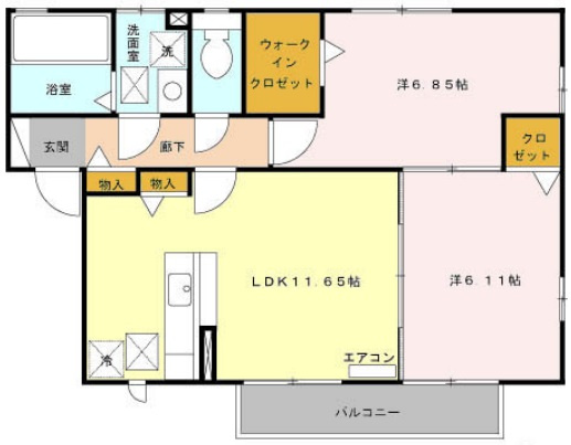 メゾン・ルアー 2の間取り