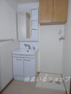 広島市安佐北区落合１丁目の賃貸マンションの洗面所|シャンプードレッサー・収納棚あり