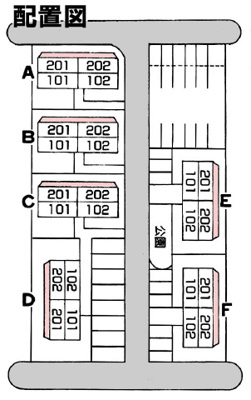 【区画図】 | ファミーユ新涯 | 配置図
