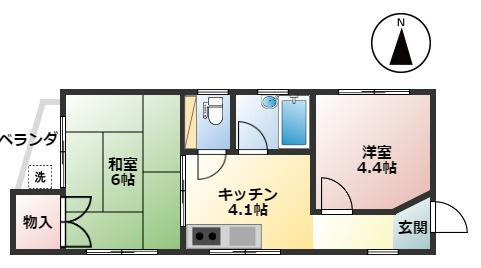 足立区足立４丁目のアパートの間取り
