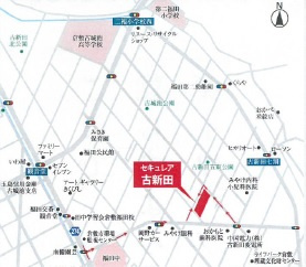 セキュレア古新田の地図