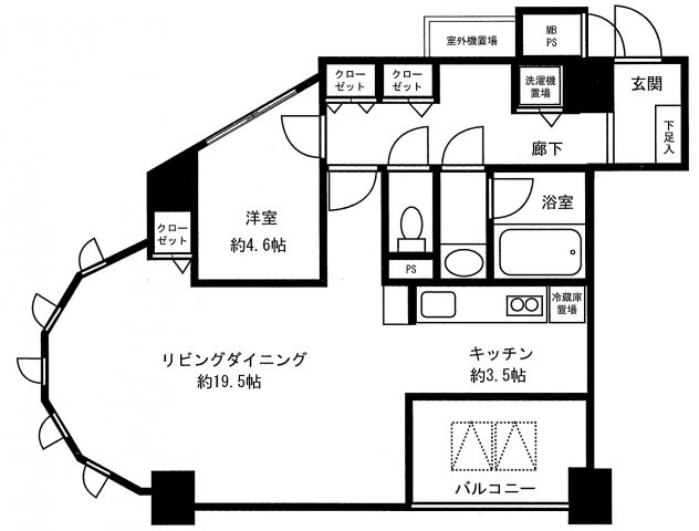 ユニーブル島津山の間取り