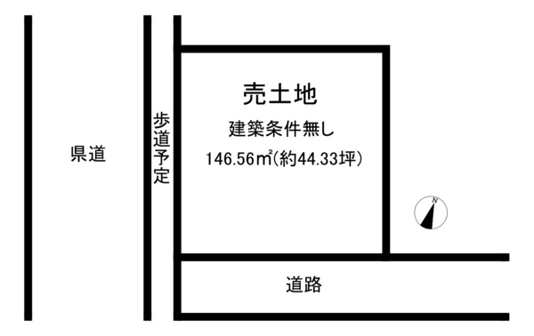 近江八幡市若宮町　売土地の土地図