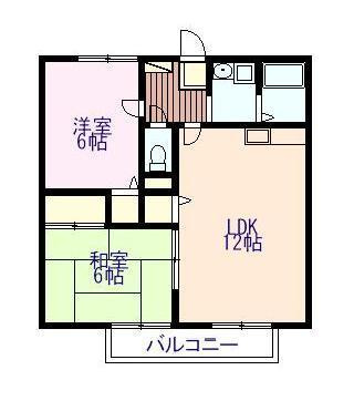 フォーティニアひらいわ　Ｄの間取り