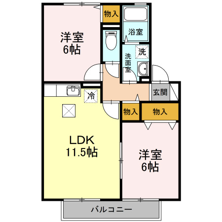 【間取り】 | リヴェールコート D棟