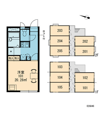 【区画図】 | レオパレスＣＯＺＹ