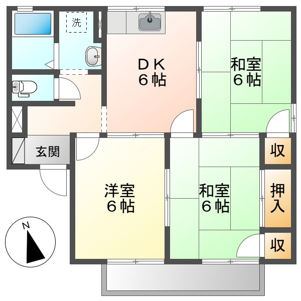 プレジール清音Ａの間取り