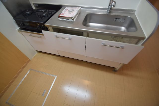 アルカディアのキッチン|キッチン収納豊富です