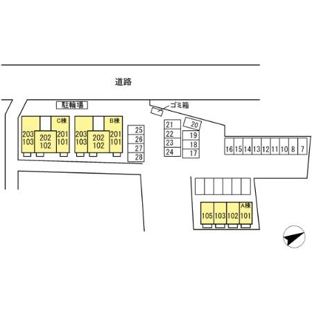 エスペランサ　C棟の区画図
