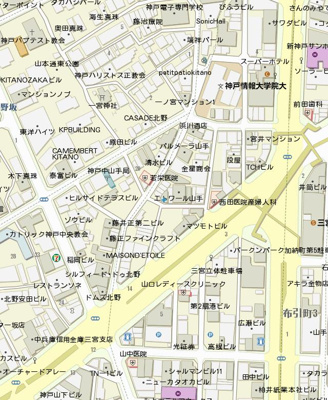 【地図】 | 第2フタバビル | 北野坂より少し東寄りです。