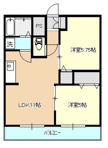 南台ハイツの間取り