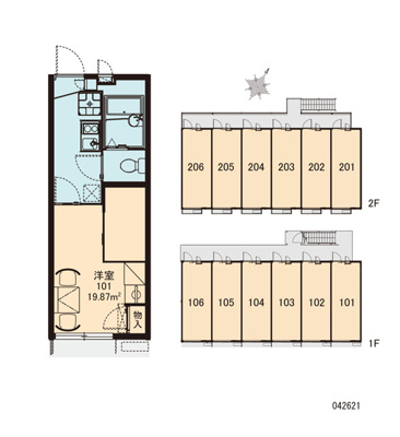 【区画図】 | レオパレスアクアブルー青谷