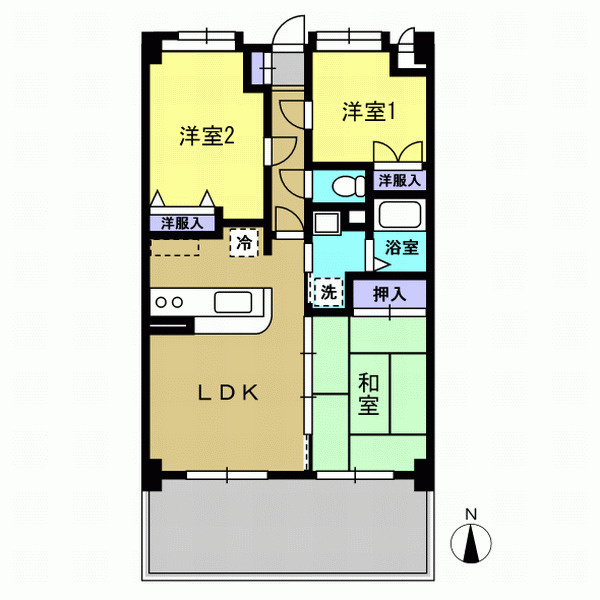 コンフォール赤坂の間取り|間取り図