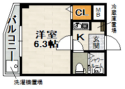 シャトー栄根Ⅱの間取り
