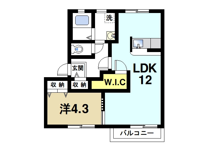 グリーンライフ平城Aの間取り|風通しの良い間取りです