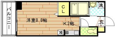 エスト堀川の間取り|間取り・左右反転