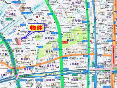 【地図】 | ルナコート江戸堀