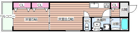 【間取り】 | クリエオーレ福町Ⅱ