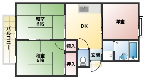 【間取り】 | プレジール西小二里