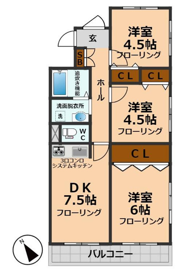【間取り】 | グレース多磨