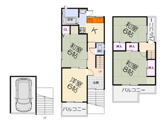 【間取り】 | 津久野町2丁貸家