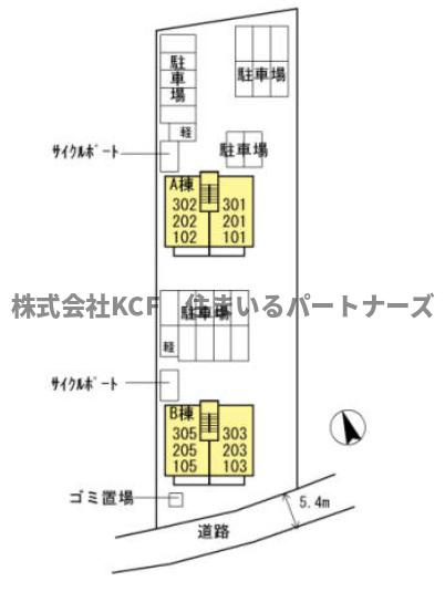 ビエント　B棟の区画図