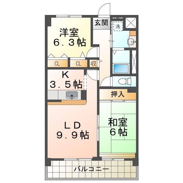 学園シティコートの間取り|学園シティコート