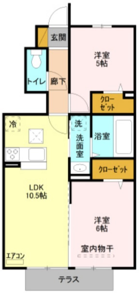 ラ・グラシューズAの間取り
