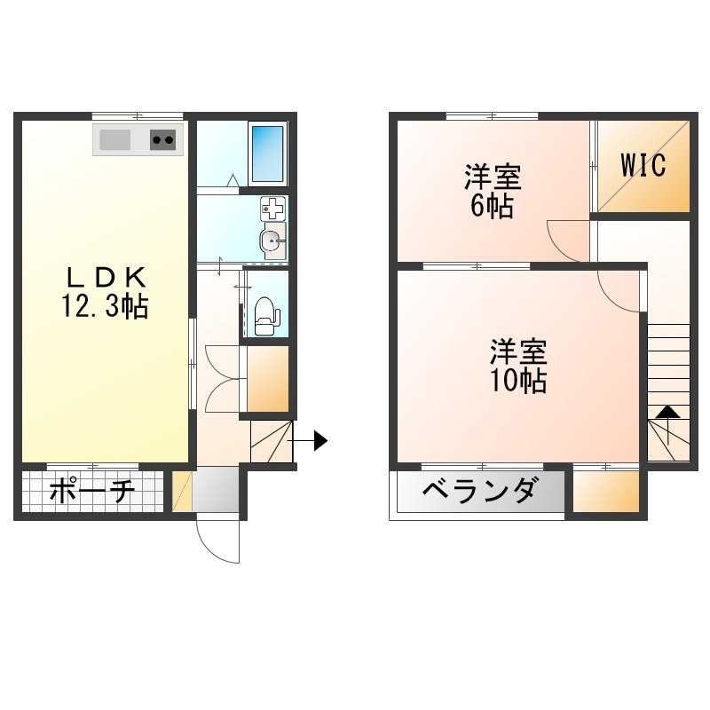 コーポ麻生3号棟の間取り|
