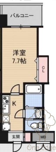 Luxe新大阪Ⅱの間取り