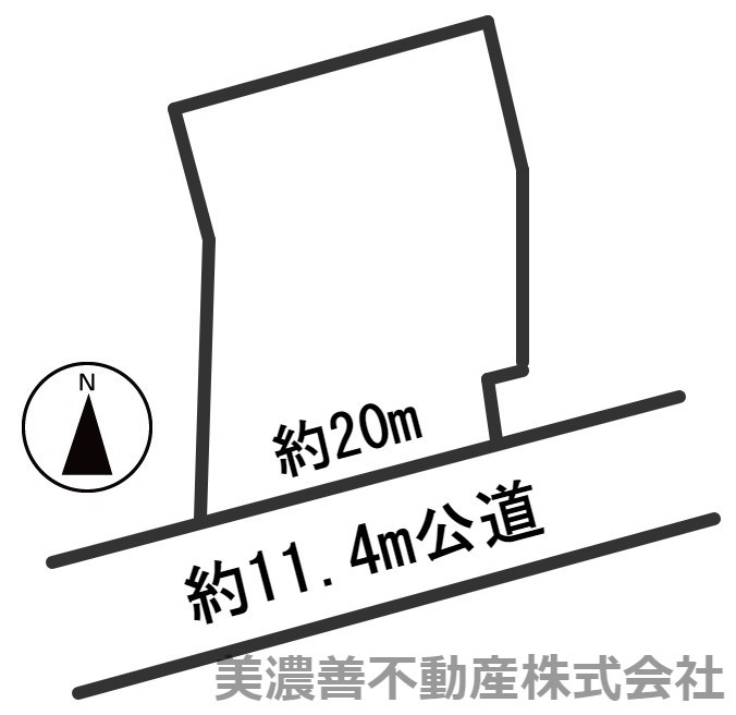 ５４８８６　各務原市那加日新町土地の区画図