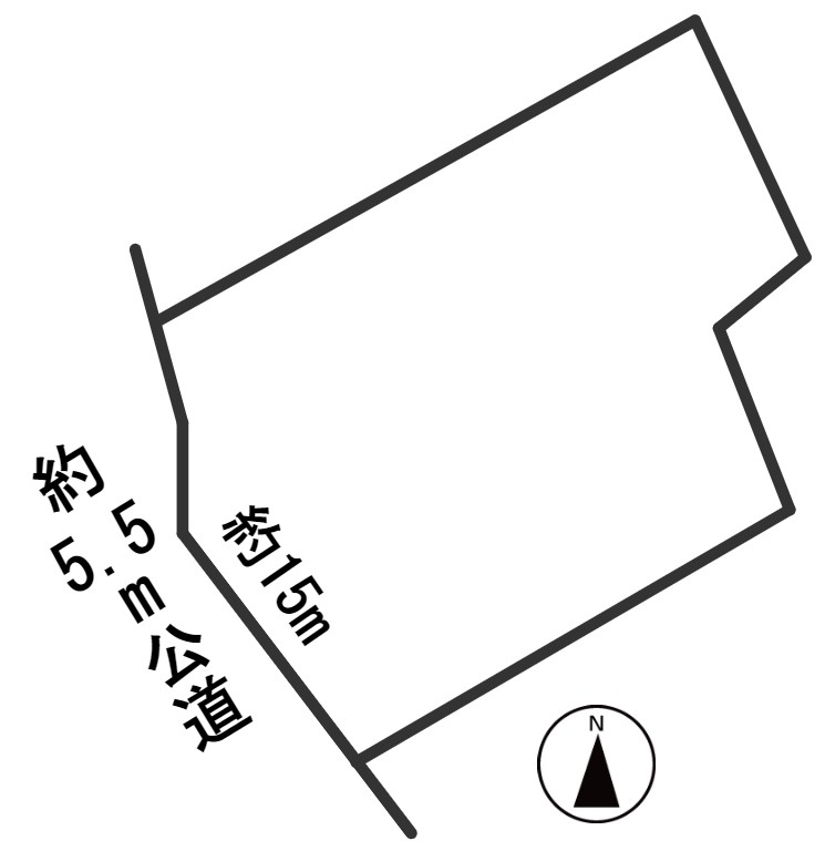 ５５１９９　岐阜市打越土地の区画図