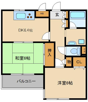 【間取り】 | スカイマンションH・N | 間取り図