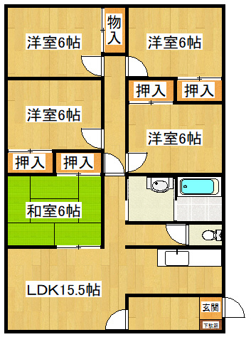 松英ハイツの間取り