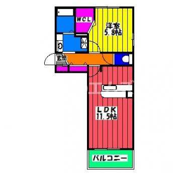 【間取り】 | Ｄ－ｒｏｏｍ博多麦野　壱番館 | Ｄ－ｒｏｏｍ博多麦野　Ａ棟の間取り