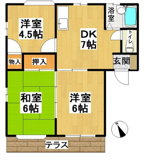 【間取り】 | ガーデンヒルB棟