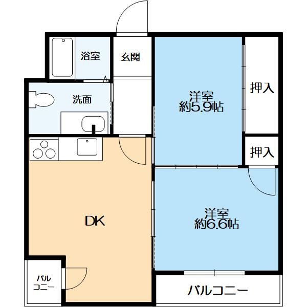 日生住吉コープの間取り