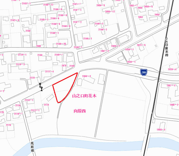 都城市山之口町花木の売地の土地図