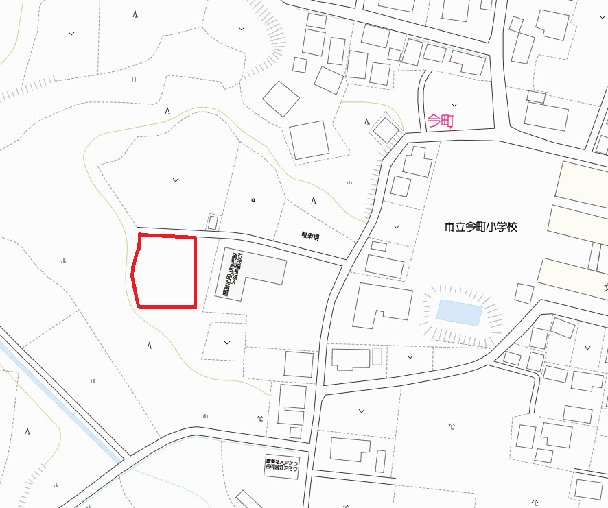 都城市今町の売地の土地図