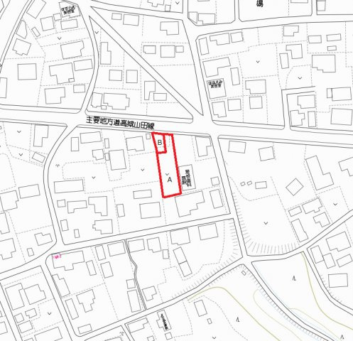 都城市上水流町の売地の土地図