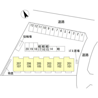 【駐車場】 | D-room柳原 | 駐車場区画図です
