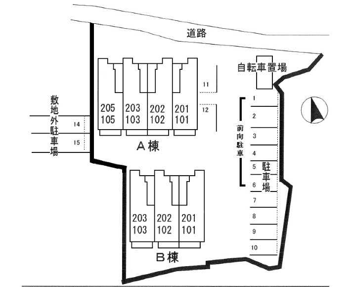 エクセルグリーンⅢの区画図